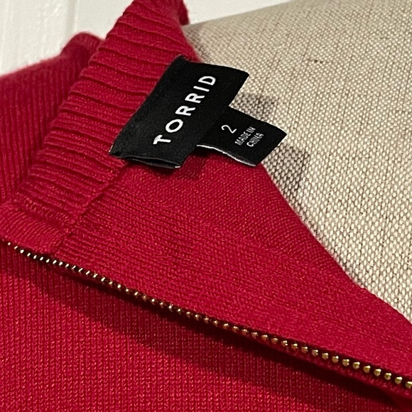 TORRID Strappy Cage Pullover Sweater in Jester Red - Picture 7 of 10